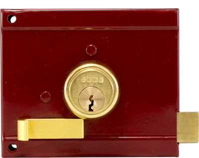 Domus ABBA Κουτιαστή Κλειδαριά Δεξιά σε Κόκκινο Χρώμα 36050R