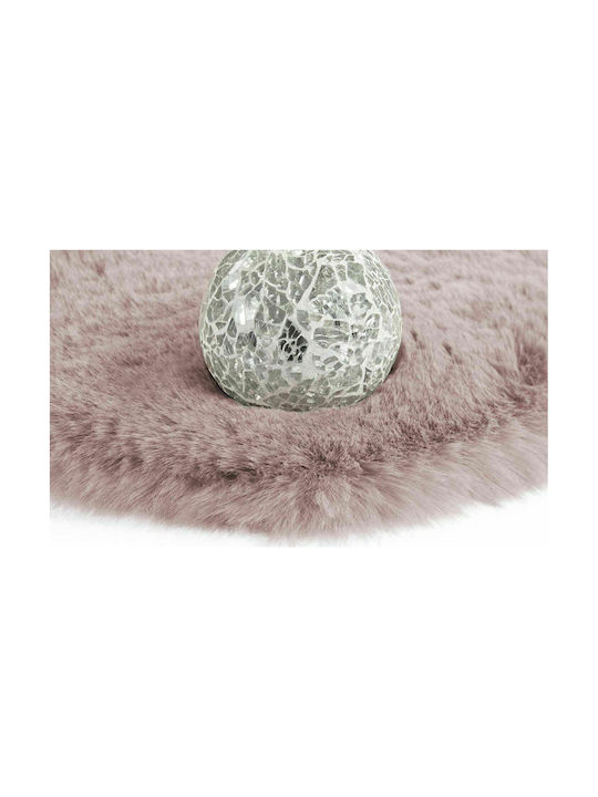 Arte Espina Rabbit Rug Round Shaggy Furry Pink