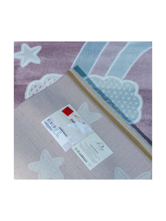 Tzikas Carpets 33076-055 Kinder Teppich Sterne Rosa 160x230cm Dicke 11mm