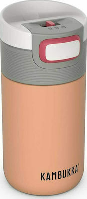 Kambukka Etna Glas Thermosflasche Rostfreier Stahl BPA-frei Rosa 300ml mit Mundstück 11-01017