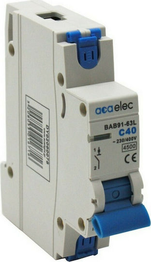 Aca 1-Pole Automatic Circuit Breaker 40A 4.5KA DY02060078