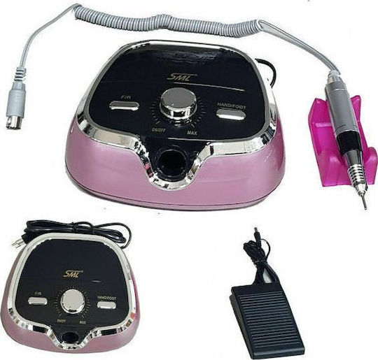 SML M3 Nail Drill Power 35W Pink with Pedal with 35000 Rotations per Minute