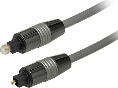 Blow Optical Audio Cable TOS male - TOS male Γκρι 1.5m (DM-0571)