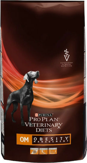 Pro Plan Veterinary Diets OM Obesity Management 12kg Ξηρά Τροφή Διαίτης, χωρίς Γλουτένη για Ενήλικους Σκύλους με Πουλερικά