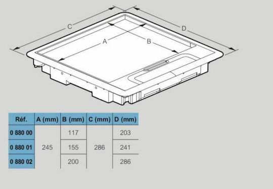 Legrand Mounting Plate 16 or 24 Element Plastic Recessed 088002