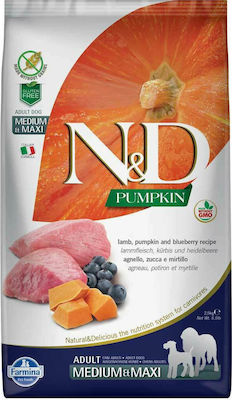 Farmina N&D Pumpkin Medium & Maxi 2.5kg Trockenfutter ohne Getreide für erwachsene Hunde mittlerer & großer Rassen mit Lamm und Kürbis