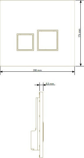 Siamp Square Flush Plate Dual Flush 111981