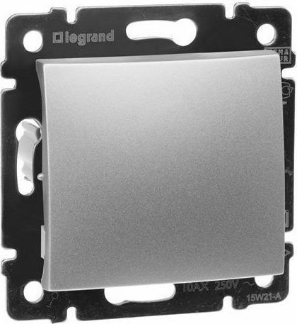 Legrand Valena Front Plate Wall Push Staircase Button without Frame Μονό Silver 770111