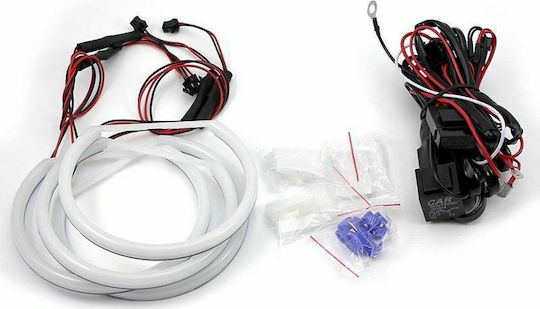 Кръг Ангелско Око за Фар на Автомобил 12V BMW E46 Бял Цвят