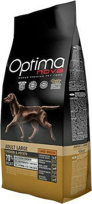 Optimanova Adult Large 12kg Dry Food Grain Free for Adult Dogs of Large Breeds with Chicken and Potatoes