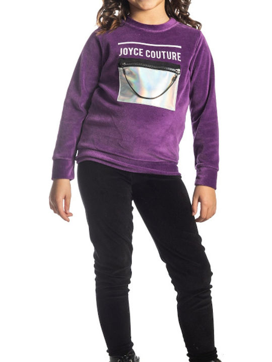 Joyce Copilăresc Set de pantaloni de trening Violet 2buc