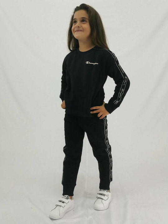 Kinder Trainingshose Schwarz 1Stück Rib Cuff