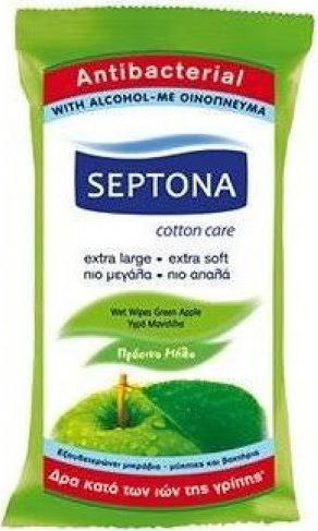 Septona Antibacterial Antiseptic Hand Pads 15pcs Apple