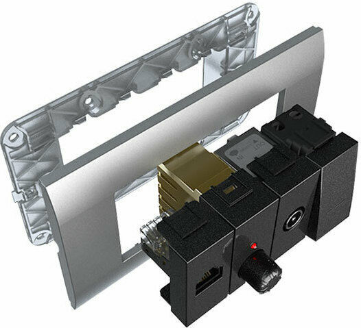 Aca Modys Switch Frame 2 Positions Horizontal Installation in Beige Color 10101431633