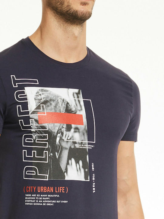 T-shirt Navy Μπλε