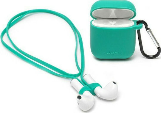 Legami Milano 'n Go Kit Set with Hook in Turquoise color for Apple AirPods 1 / AirPods 2