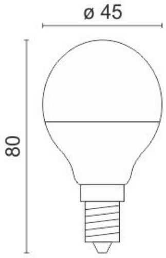 Spot Light LED Bulb 9W for Socket E14 and Shape G45 Natural White 750lm