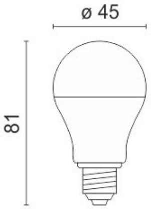 Spot Light Bec LED 9W pentru Soclu E27 și Formă G45 Alb rece 750lm