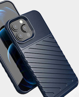 Hurtel Thunder Flexible Tough Rugged Back Cover Σιλικόνης Ανθεκτική Μπλε (iPhone 13 Pro Max)