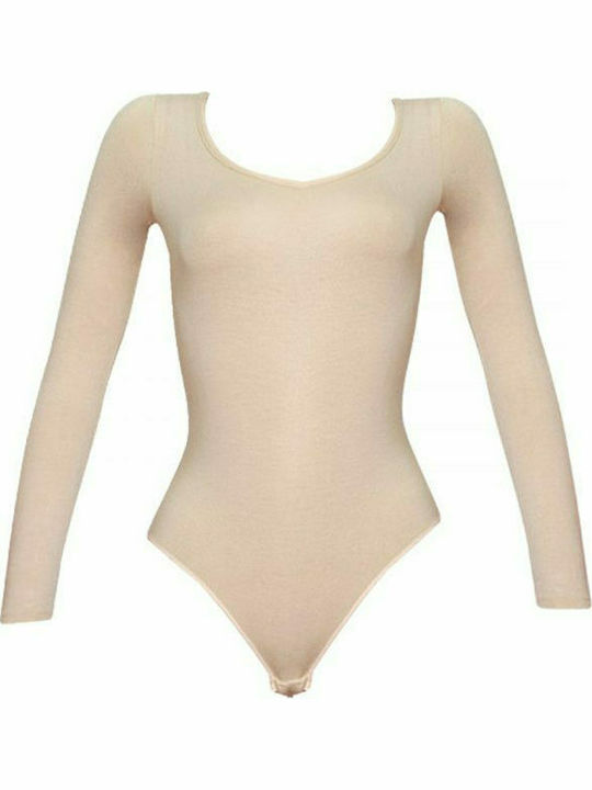 Long Sleeve Bodysuit 90-91790 Beige