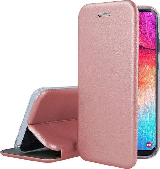 Forcell Book Δερματίνης Ροζ Χρυσό (Huawei P Smart 2019)