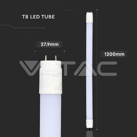 V-TAC VT-121 LED Bulb 18W Fluorescent Type 120εκ. for Socket G13 and Shape T8 Cool White 1700lm