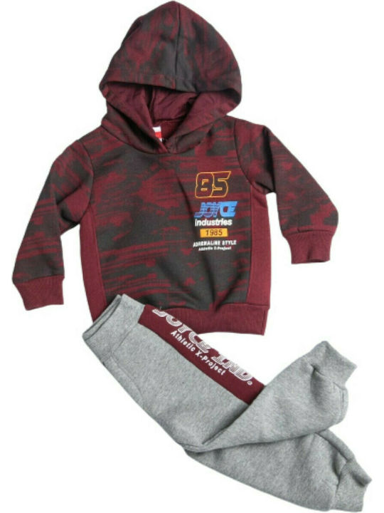 Joyce Kids Sweatpants Set Burgundy 2pcs / 2pcs