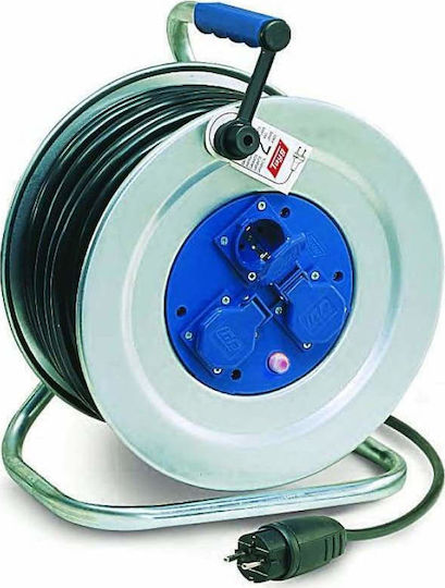 Tayg 3 Plätze mit Kabel 50m Durchmesser 3 x 2.5mm² Wasserdicht Metallisch Silber