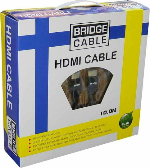 Bridgecable BridgeCable HDMI 1.4 Hochgeschwindigkeits 1080p 120Hz Kabel HDMI-Stecker - HDMI-Stecker 15m Schwarz