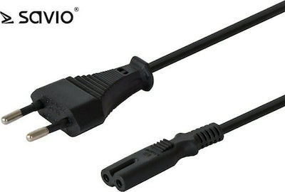 Savio Euro - IEC C7 Kabel 1.8m Schwarz (CL-100)