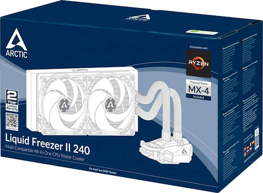Arctic Liquid Freezer II 240 Υδρόψυξη Επεξεργαστή Διπλού Ανεμιστήρα 120mm για Socket AM4/AM5/1200/115x