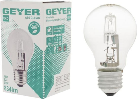 Geyer Halogen Lamp for Socket E27 with Power 53W 230V