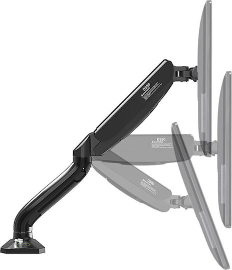KALOC Stand Desk Mounted for 2 Monitors up to 32" with Arm (KLC-DS90-2)