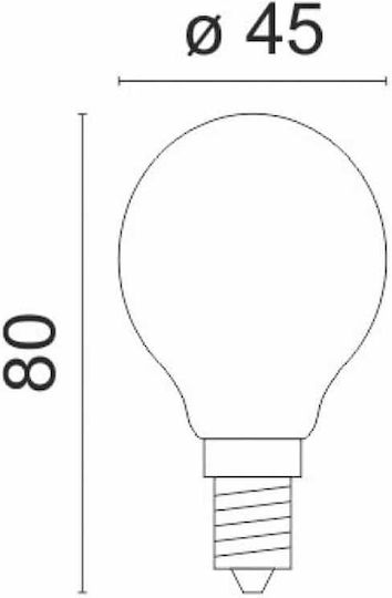Elmark Λάμπα LED 8W για Ντουί E14 και Σχήμα G45 Θερμό Λευκό 800lm