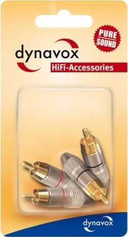 Dynavox Ștecher RCA masculin 4buc Argintiu (205093)