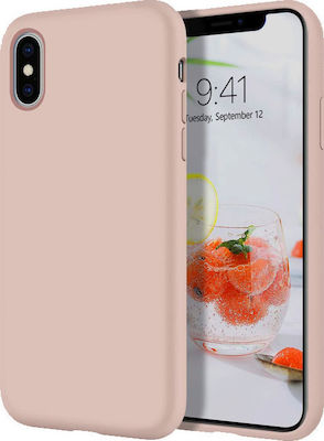 Sonique Liquid Coperta din spate Silicon Roz (iPhone X / XS) 46-61689