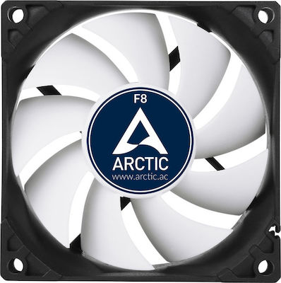 Arctic F8 Case Fan 80mm (2000rpm / 31cfm) Χωρίς Led Φωτισμό και Σύνδεση 3-Pin Λευκό