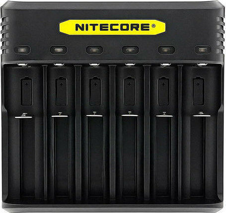 NiteCore Q6 Φορτιστής 6 Μπαταριών Li-ion Μεγέθους 18650
