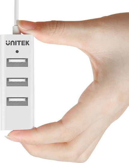Unitek USB Hub 4 USB 2.0 Ports with USB-A Connection White