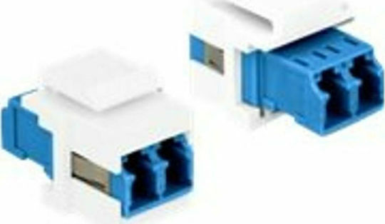 DeLock Lc Duplex Singlemode Keystone Blue/White