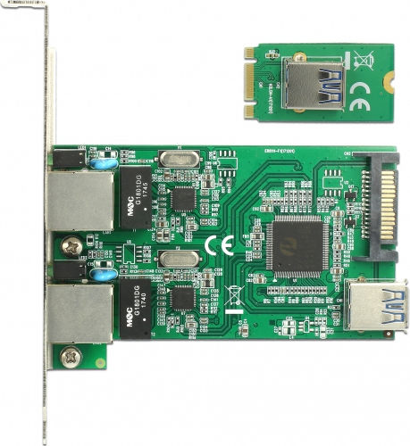 DeLock M.2 Wired Gigabit (1Gbps) Ethernet PCI-e Card