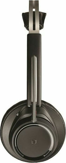 Voyager Focus UC Безжични На ушите Мултимедийни слушалки с микрофон и връзка Bluetooth / USB-A в Черен цвят