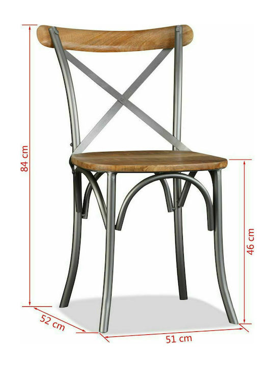 Stühle Cafe Mango / Steel 4Stück 51x52x84cm