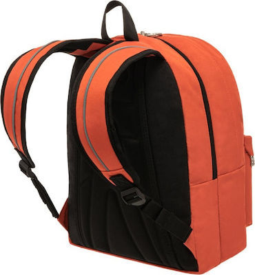 Polo Original Double Scarf Σχολική Τσάντα Πλάτης Γυμνασίου - Λυκείου σε Πορτοκαλί χρώμα 30lt 2021