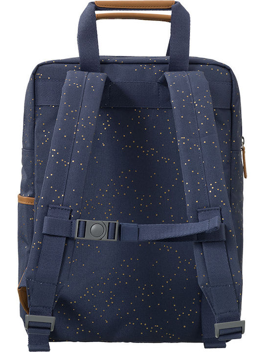 Fresk Indigo Dots Син Ученическа Чанта Раница Детска градина Син с Джоб за бутилка