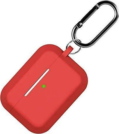 FoneFX Θήκη Σιλικόνης με Γάντζο Case Κόκκινο για Apple AirPods Pro