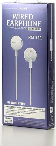 Remax RM-711 Earbuds Handsfree Ακουστικά με Βύσμα 3.5mm Ροζ Χρυσό