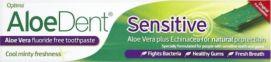 Optima Naturals AloeDent Sensitive Zahnpasta Ohne Fluorid für Empfindliche Zähne , Ulitis & Platte 100ml