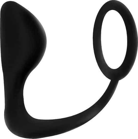 Addicted Toys Butt Plug With Cock Ring Δαχτυλίδι Πέους με Πρωκτική Σφήνα Black