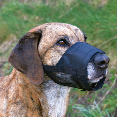 Trixie Hundemaulkorb Nylon mit Netz Schwarz Mittel 19263